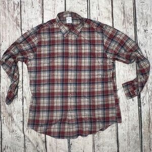 Brooks Brothers Regent Mens Plaid Long Sleeve Preppy Long Sleeve Shirt